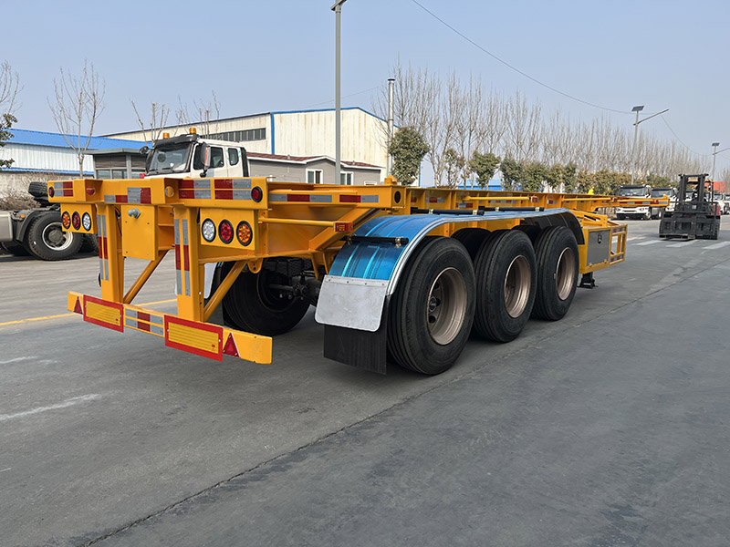 Remolque esquelético de contenedor de tres ejes de 40 pies 40Ft Tri Axle Container Skeletal Trailer