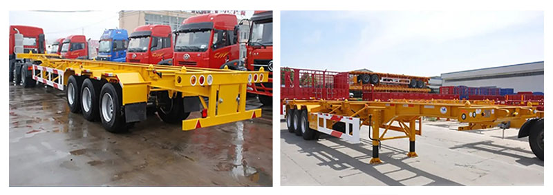 Semirremolque esqueleto de contenedor de 40 pies 40ft Container Skeleton Semi Trailer
