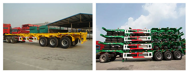 Semirremolque esqueleto de contenedor de 40 pies 40ft Container Skeleton Semi Trailer
