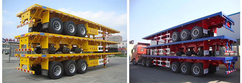 Semi-remorque à plat Flatbed Semi Trailer