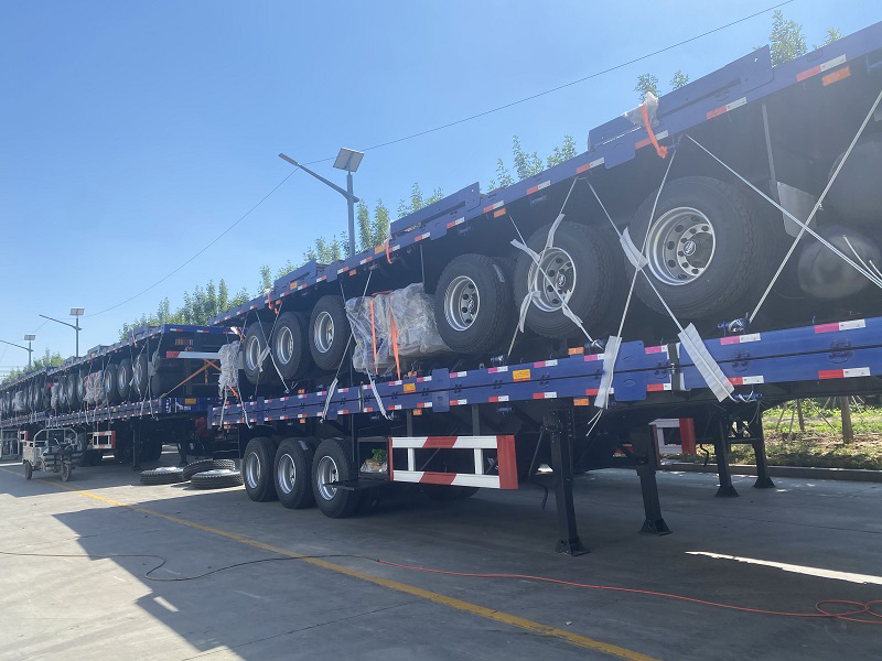 3-х осный 40-футовый бортовой прицеп 3 Axles 40ft Flatbed Trailer
