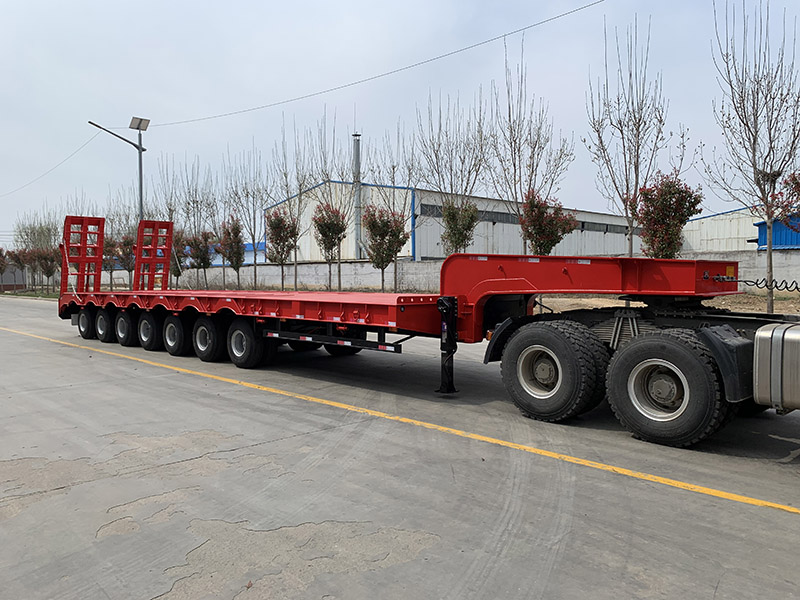 Semi-remorque surbaissée à 7 essieux 7 Axle Lowbed Semi Trailer