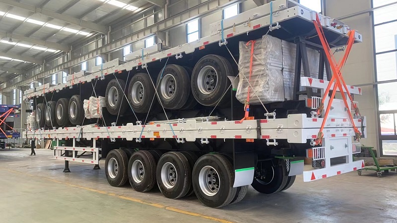 Remorque à plateau 20 pieds Flatbed Trailer 20ft