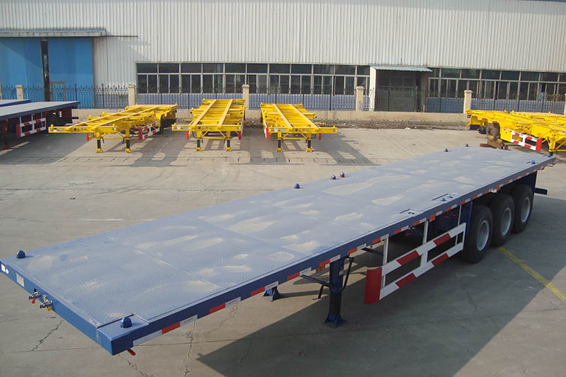 Remorque à plateau de 60 tonnes 60 ton Flatbed Trailer
