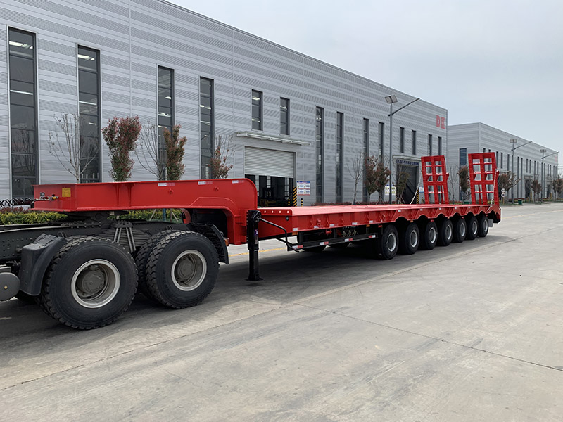 Semi-remorque surbaissée à 7 essieux 7 Axle Lowbed Semi Trailer