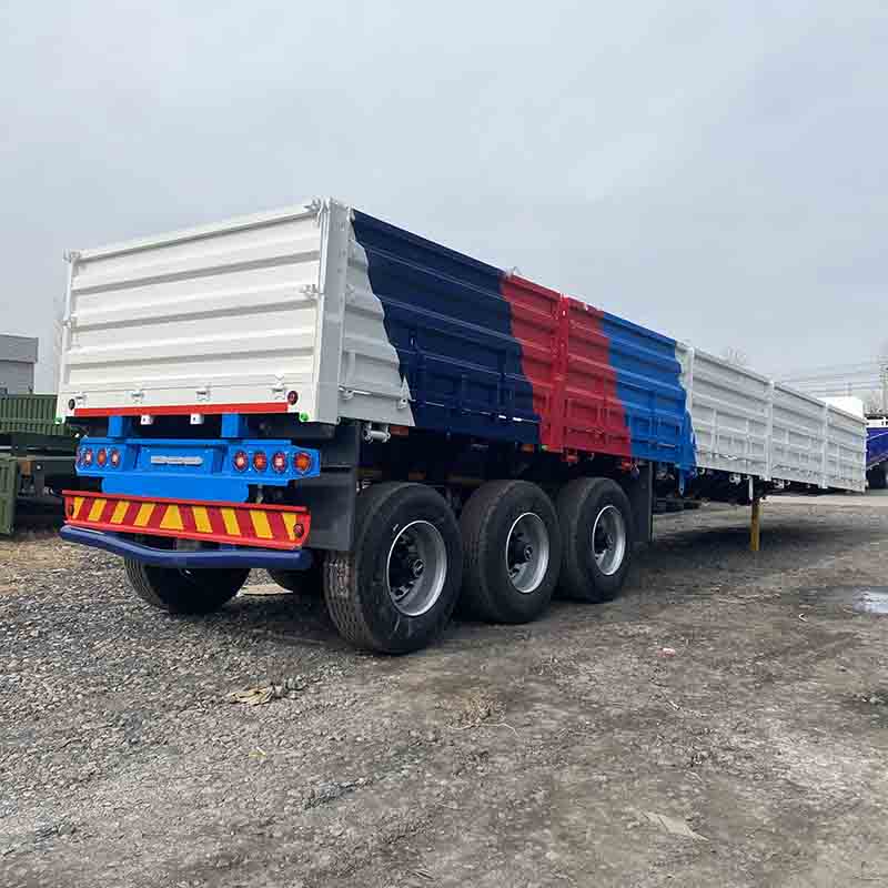 60-тонный 3-осный полуприцеп с откидывающейся боковой частью 60 Ton 3 Axle Drop Side Semi Trailer