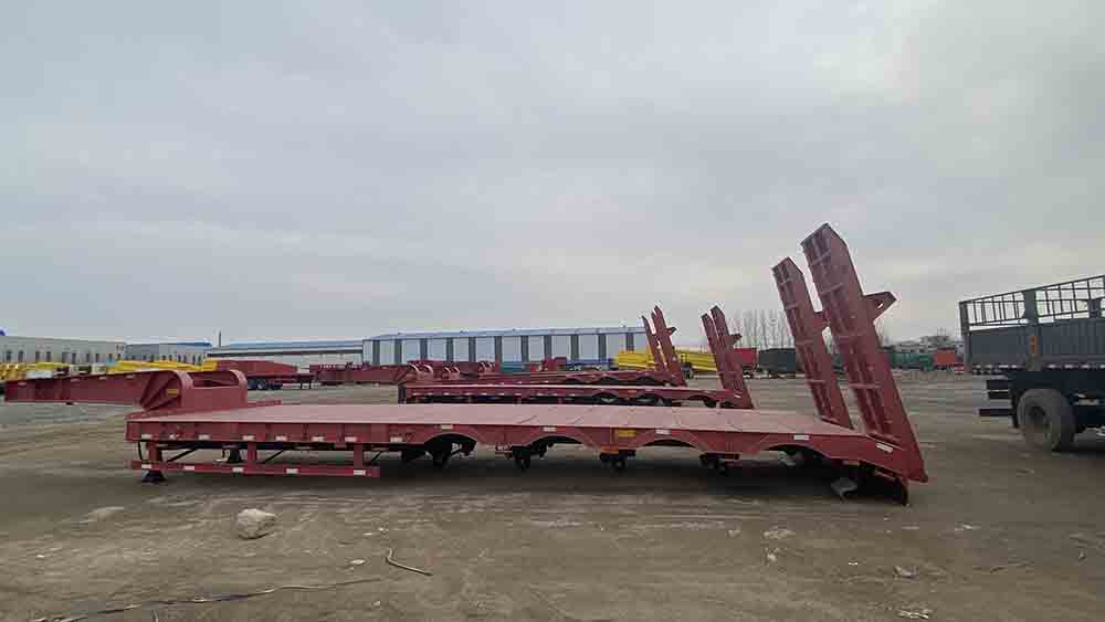 semi-reboque rebaixado 70 toneladas 70 ton lowbed semi trailer