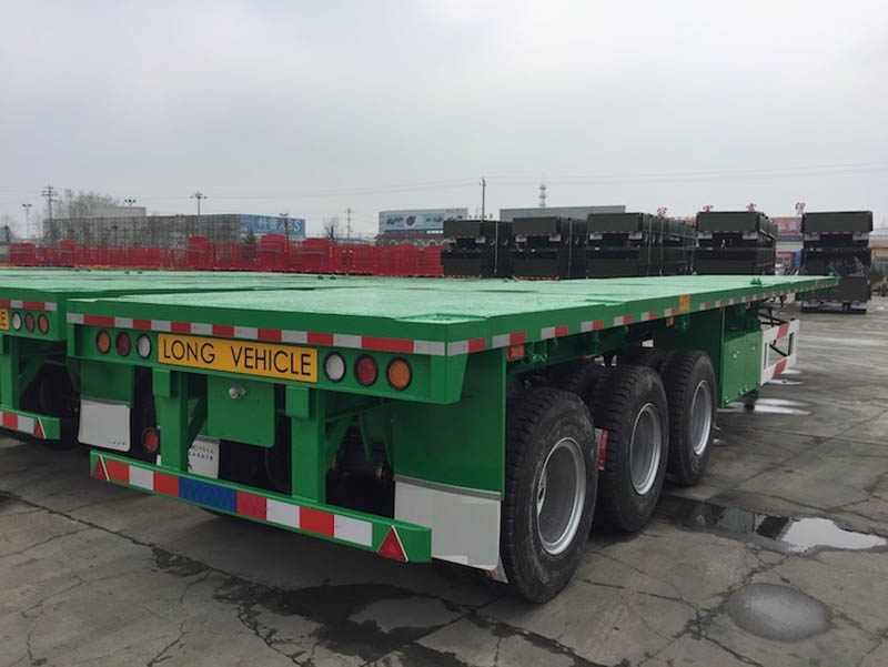 Remorque à plateau de 60 tonnes 60 ton Flatbed Trailer
