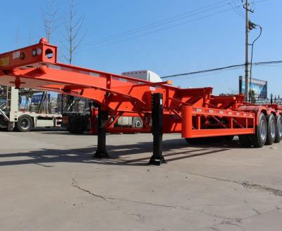 Semi-remorque de conteneur squelette de 20 pieds