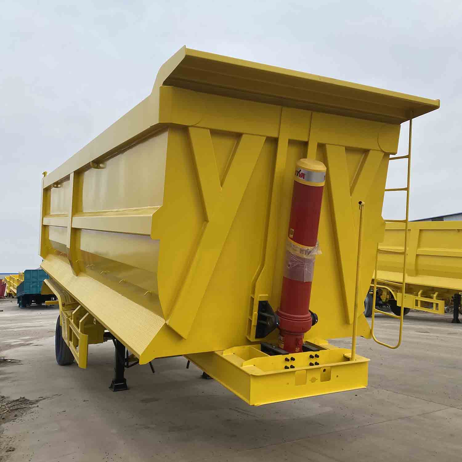 Structural principle of rear dump truck trailer Structural principle of rear dump truck trailer